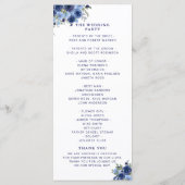 Boho Navy Flowers – Countryside Wedding Programm (Rückseite)