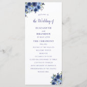 Boho Navy Flowers – Countryside Wedding Programm (Vorderseite)