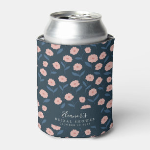 Boho Navy- und rosa florale benutzerdefinierte Hoc Dosenkühler