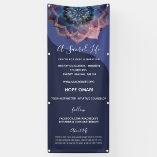 Boho Nebula Blüte   Mandala-Design Banner