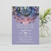 Boho Nebula Blüte | Mandala-Design Einladung (Stehend Vorderseite)