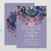 Boho Nebula Blüte | Mandala-Design Einladung (Vorne/Hinten)