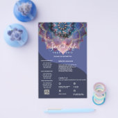 Boho Nebula Blüte | Mandala-Design Flyer (Einzeln)