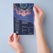Boho Nebula Blüte | Mandala-Design Flyer (Handgriff)
