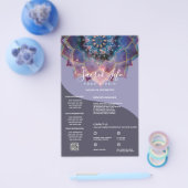 Boho Nebula Blüte | Mandala-Design Flyer (Einzeln)