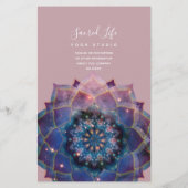 Boho Nebula Blüte | Mandala-Design Flyer (Hinten)