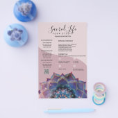 Boho Nebula Blüte | Mandala-Design Flyer (Einzeln)
