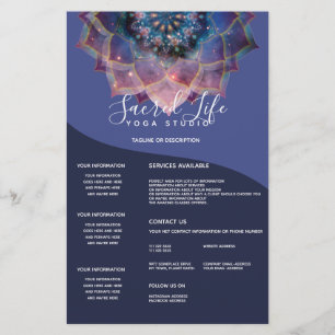 Boho Nebula Blüte Mandala-Design Flyer
