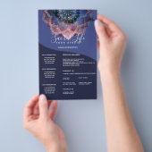 Boho Nebula Blüte | Mandala-Design Flyer (Handgriff)