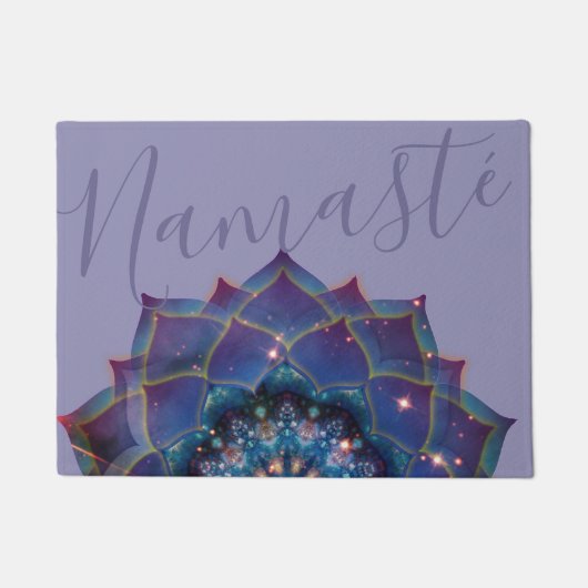 Boho Nebula Blüte | Mandala-Design Fußmatte (Vorderseite)