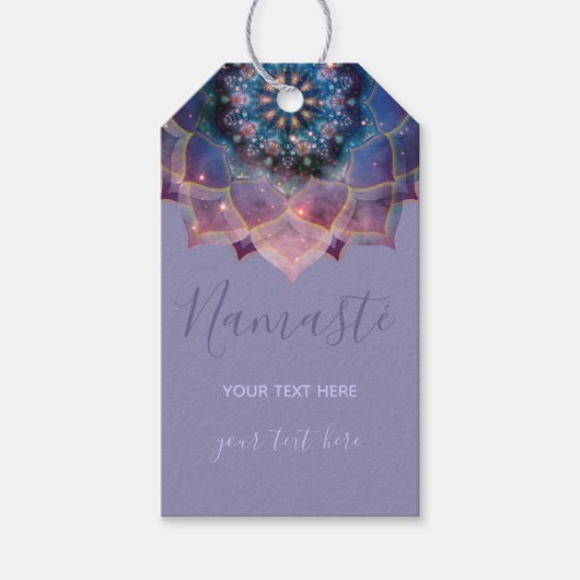 Boho Nebula Blüte | Mandala-Design Geschenkanhänger (Vorderseite)