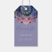 Boho Nebula Blüte | Mandala-Design Geschenkanhänger (Rückseite)