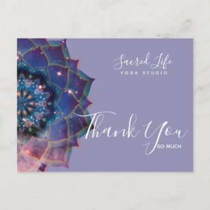 Boho Nebula Blüte   Mandala-Design Postkarte