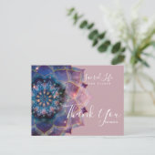 Boho Nebula Blüte | Mandala-Design Postkarte (Stehend Vorderseite)