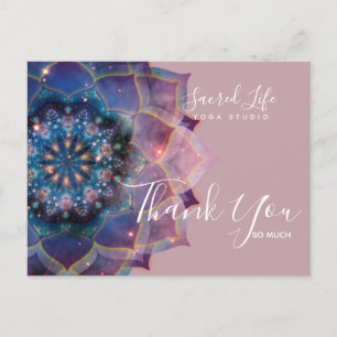 Boho Nebula Blüte   Mandala-Design Postkarte
