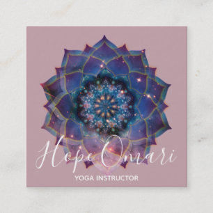 Boho Nebula Blüte Mandala-Design Quadratische Visitenkarte