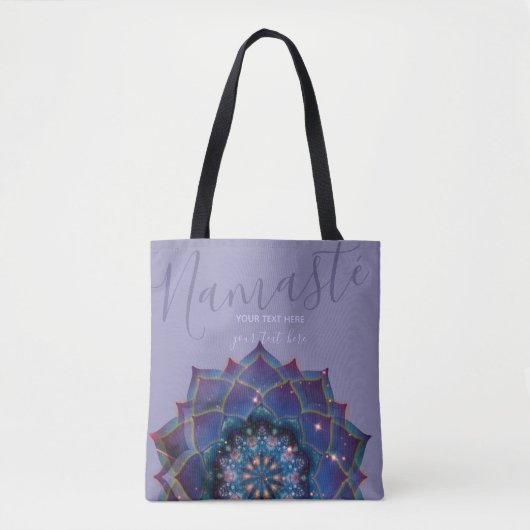 Boho Nebula Blüte | Mandala-Design Tasche (Vorderseite)