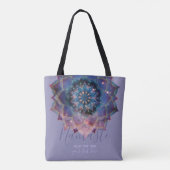 Boho Nebula Blüte | Mandala-Design Tasche (Rückseite)