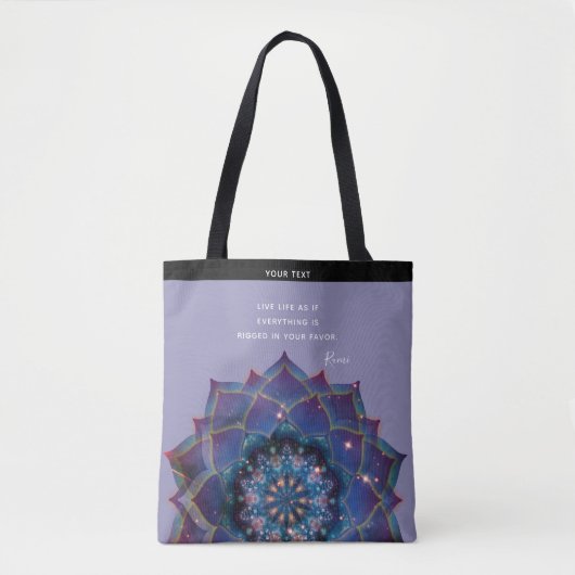 Boho Nebula Blüte | Mandala-Design Tasche (Vorderseite)