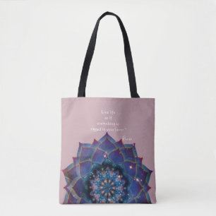 Boho Nebula Blüte   Mandala-Design Tasche