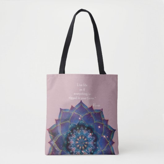 Boho Nebula Blüte | Mandala-Design Tasche (Vorderseite)