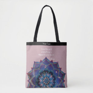 Boho Nebula Blüte   Mandala-Design Tasche