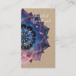 Boho Nebula Blüte   Mandala-Design Terminkarte