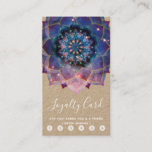 Boho Nebula Blüte   Mandala-Design Treuekarte