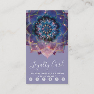 Boho Nebula Blüte   Mandala-Design Treuekarte