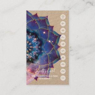 Boho Nebula Blüte   Mandala-Design Visitenkarte