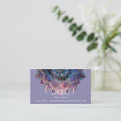 Boho Nebula Blüte | Mandala-Design Visitenkarte (Stehend Vorderseite)