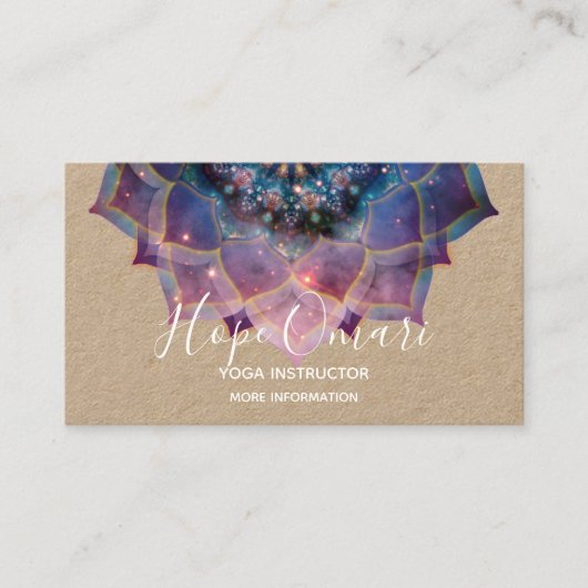 Boho Nebula Blüte | Mandala-Design Visitenkarte (Vorderseite)