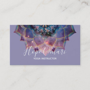 Boho Nebula Blüte   Mandala-Design Visitenkarte