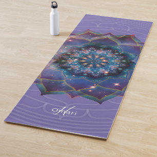 Boho Nebula Blüte   Mandala-Design Yogamatte