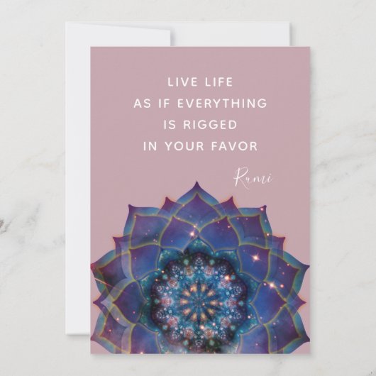 Boho Nebula Mandala Einladung (Rückseite)