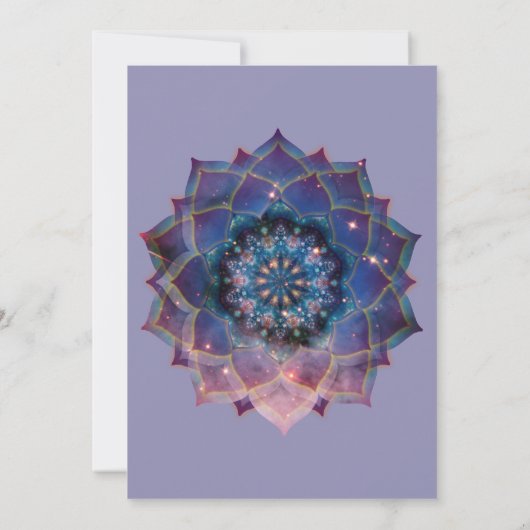 Boho Nebula Mandala Einladung (Rückseite)