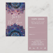 Boho Nebula Mandala Empfehlungskarte (Vorne/Hinten)