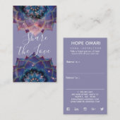 Boho Nebula Mandala Empfehlungskarte (Vorne/Hinten)