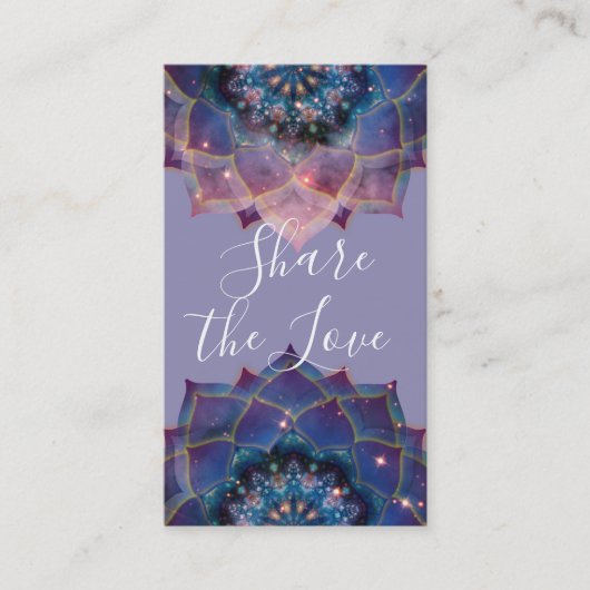 Boho Nebula Mandala Empfehlungskarte (Vorderseite)