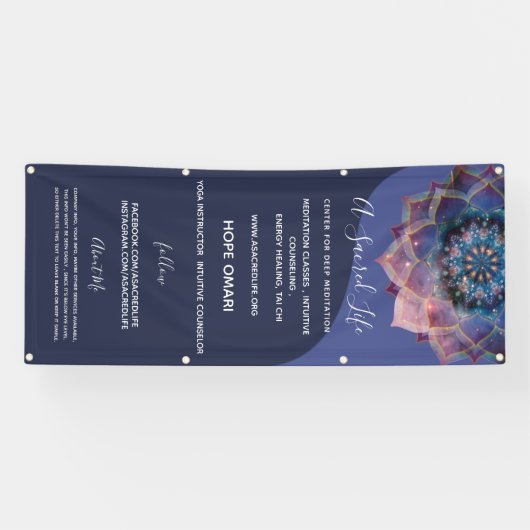 Boho Nebula Mandala, Mystik Banner (Horizontal)