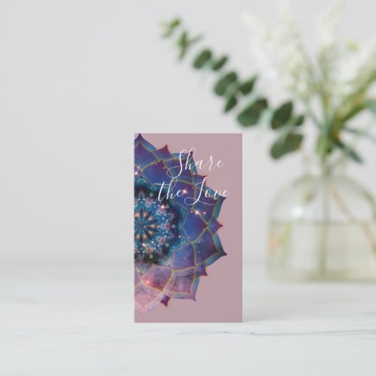 Boho Nebula Mandala, Mystik Empfehlungskarte (Stehend Vorderseite)