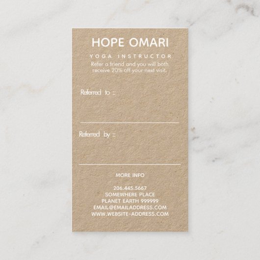 Boho Nebula Mandala, Mystik Empfehlungskarte (Rückseite)