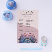 Boho Nebula Mandala, Mystik Flyer (Einzeln)