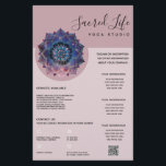 Boho Nebula Mandala, Mystik Flyer<br><div class="desc">Diese hübsche, schicke, blumengeschmückte Mandala in Purpur-, Blues- und Pinseltönen mit Sternen, Wolkennebel und Fraktalen, die in dieser Lotus-Blume, die gezeichnet inspiriert wird, geflochten sind. Dieses bohemianische Design ist in Visitenkarten, Einladungen, Aufklebern etc. erhältlich und in verschiedenen Layouts und Farbschemata erhältlich. Ich hoffe, Sie mögen es :-) vielen Dank für...</div>