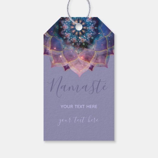 Boho Nebula Mandala, Mystik Geschenkanhänger (Rückseite)