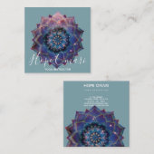 Boho Nebula Mandala, Mystik Quadratische Visitenkarte (Vorne/Hinten)