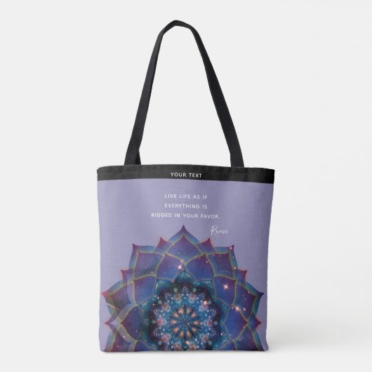 Boho Nebula Mandala, Mystik Tasche (Rückseite)