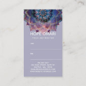 Boho Nebula Mandala, Mystik Terminkarte (Rückseite)