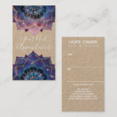 Boho Nebula Mandala, Mystik Terminkarte (Vorne/Hinten)