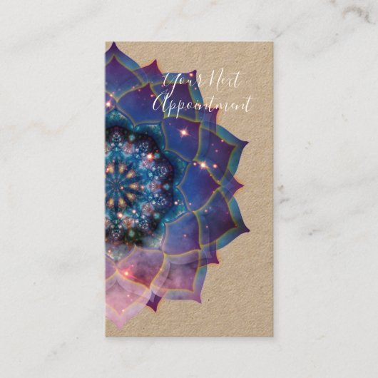 Boho Nebula Mandala, Mystik Terminkarte (Vorderseite)